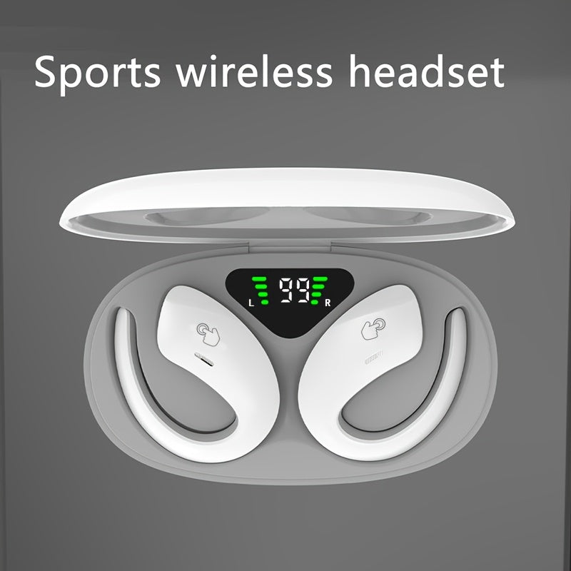 90H Wireless Earphones - Long-Lasting Wireless Sound with Advanced ENC Noise Cancellation, Immersive 3D Deep Bass, And Secure Fit Earhooks for Wireless Running - Universal Compatibility for Los And Android Devices