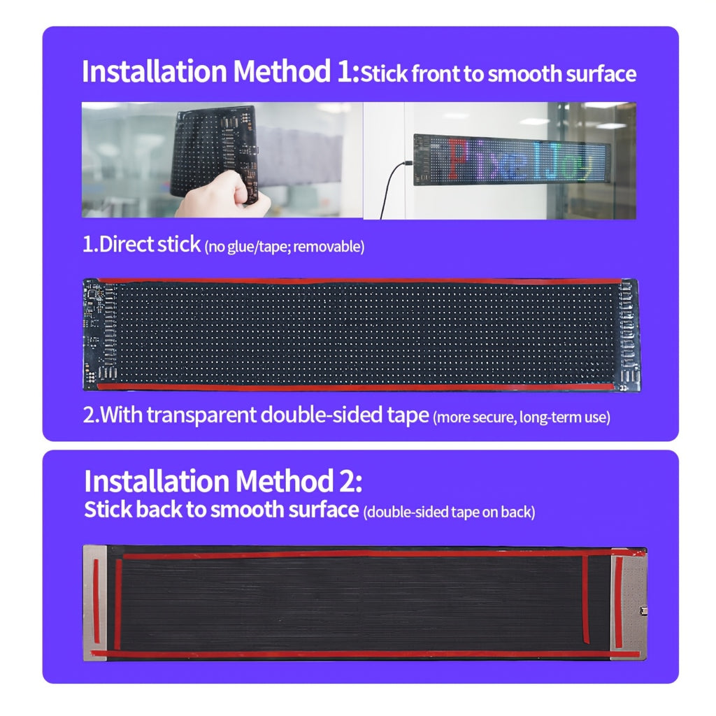 Programmable Flexible LED Display - Intelligent Flexible LED Light Strips, Supporting Application Programs And Remote Control, Capable Of Inputting Text And Patterns, Suitable For Store Signs, Concerts, Sports Support Banners
