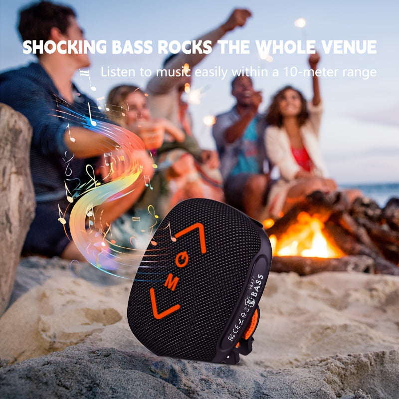 Wireless Outdoor Bike Speaker with Removable Bike Mount; Wireless Bike Speaker; USB Rechargeable Portable Speaker Suitable for Mountain Bikes, Road Bikes, Cycling, Bicycle Speaker