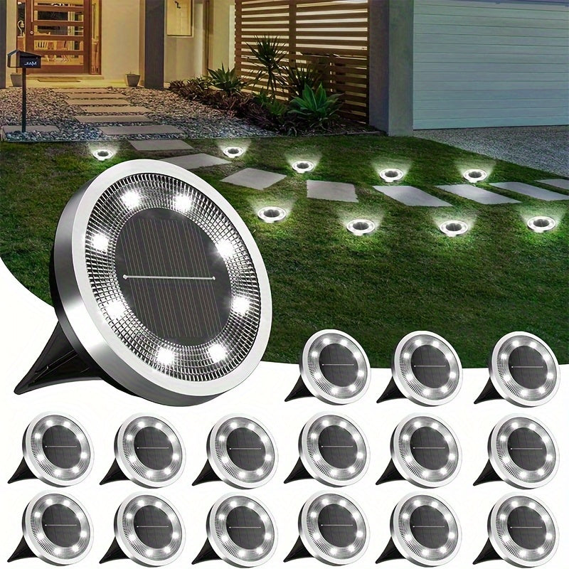 [Solar Light] Solar Ground Decorative Light, Upgraded With 8LED, Durable, Easy To Install, Suitable For Vegetable Gardens, Parks, And Decorative Lighting Options, Outdoor Lighting | Modern Solar Light | Durable Solar Panel, Solar Light, Landscape Illumina