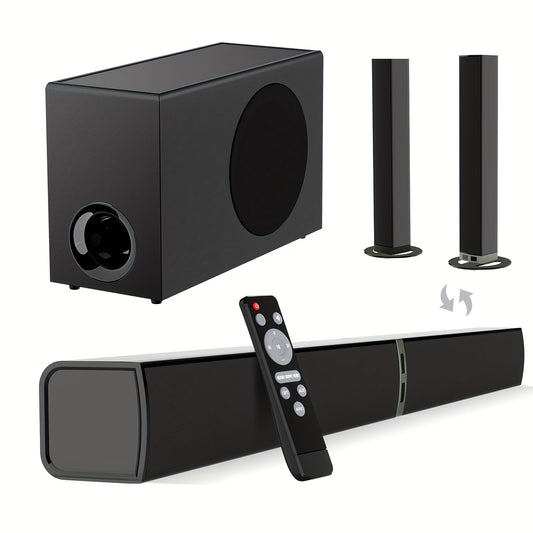 [Home Theater] Sound Bar with Subwoofer, SoundBar for Smart TV, Wireless Speaker, Deep Bass, TV Audio System with ARC/Opt/AUX for Enhanced Home Theater Sound, with Infrared Remote Control