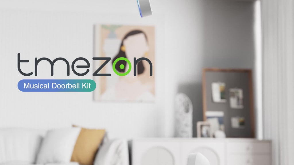 TMEZON Office Call Bell, USB Musical Doorbell Kit, Door Bell Chime, Musical Doorbell, 60 Melodies, 5 Volume Levels, Colourful LED For Home Security Outdoor, Local Warehouse, Mother'S Day Gifts