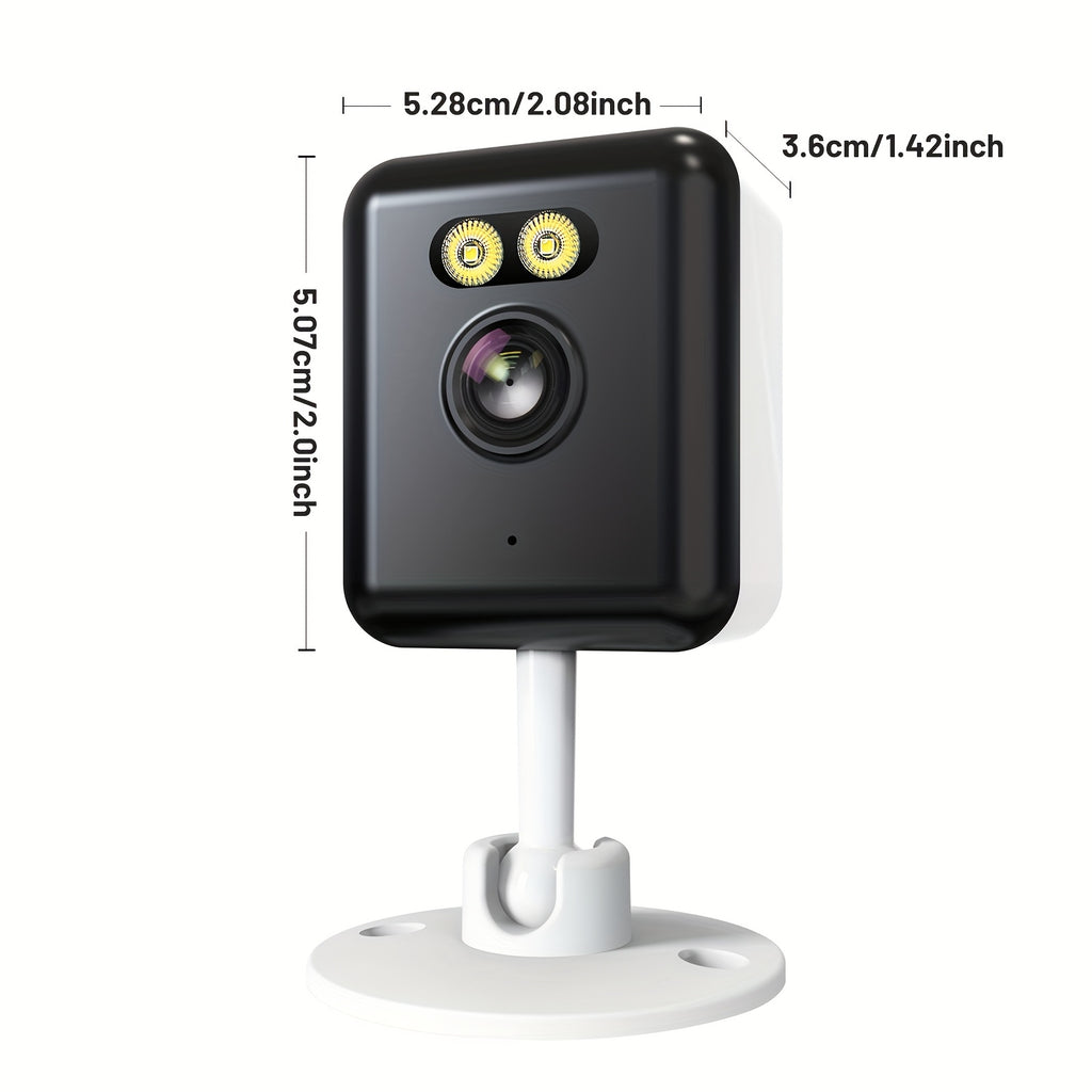 [1080P] 2-Pack/4-Pack 2.4G WiFi Home Indoor Security Cameras, 1080P Full HD Wi-Fi Smart Camera with Full-Color Night Vision, Two-Way Audio, Smart Motion Detection, Smartphone App Control for Video Monitoring, Compatible with Alexa, AI-Powered