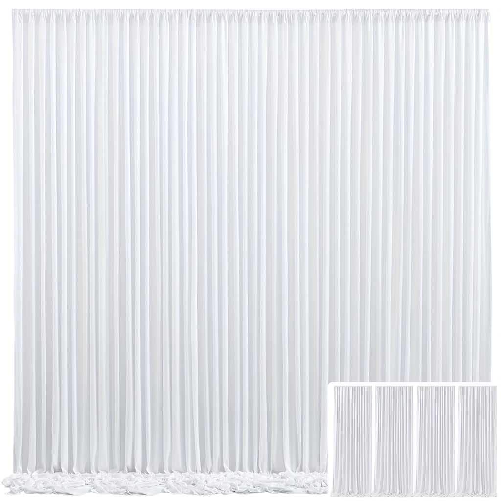 4pcs Of High-end And Elegant Party Decoration Backdrop Cloth, Wear-resistant, Wrinkle-resistant, Soft And Smooth, Non-transparent Party Decoration Backdrop Curtains, Suitable for Wedding, Birthday, Christening And Other Party Activities.