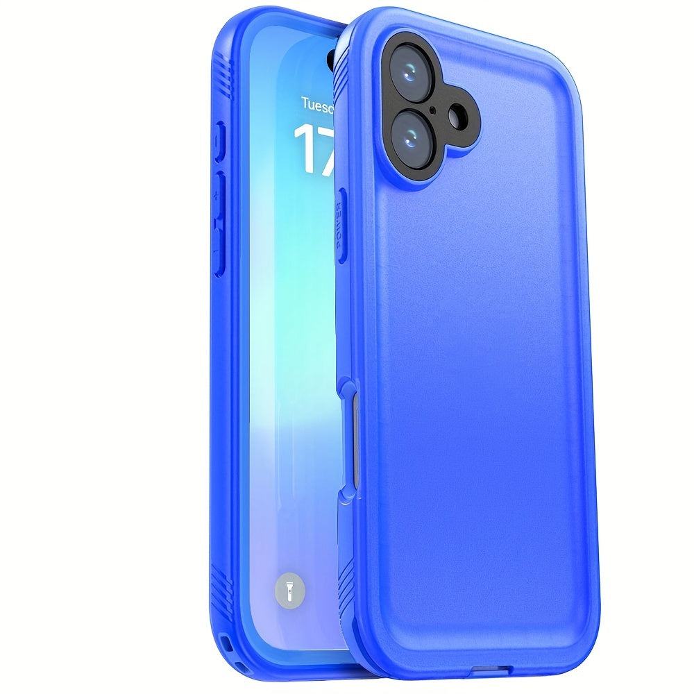 Phone Case - A Robust Case Designed for Various for Iphone, Including The Pro Max And Mini Versions, Featuring a Built-In Tempered Glass Screen Protector And Offering Protection Against Dust, Shocks, And Underwater Activities