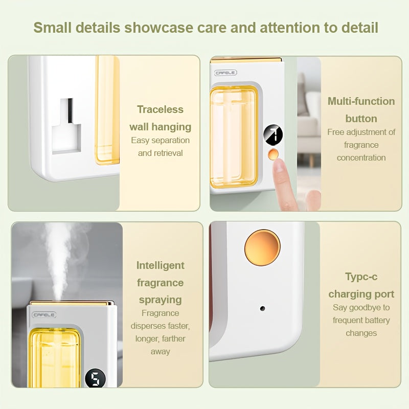 1 Aroma Diffuser + 1/3/5 Bottles Of Perfume Set Diffuser For Home, Large Capacity Diffuser, Bedroom Humidifier, Essential Oil Diffuser With 1/3 Bottles Of Essential Oils, 7-level Adjustment, Usb-Powered Device, Auto Shut-Off