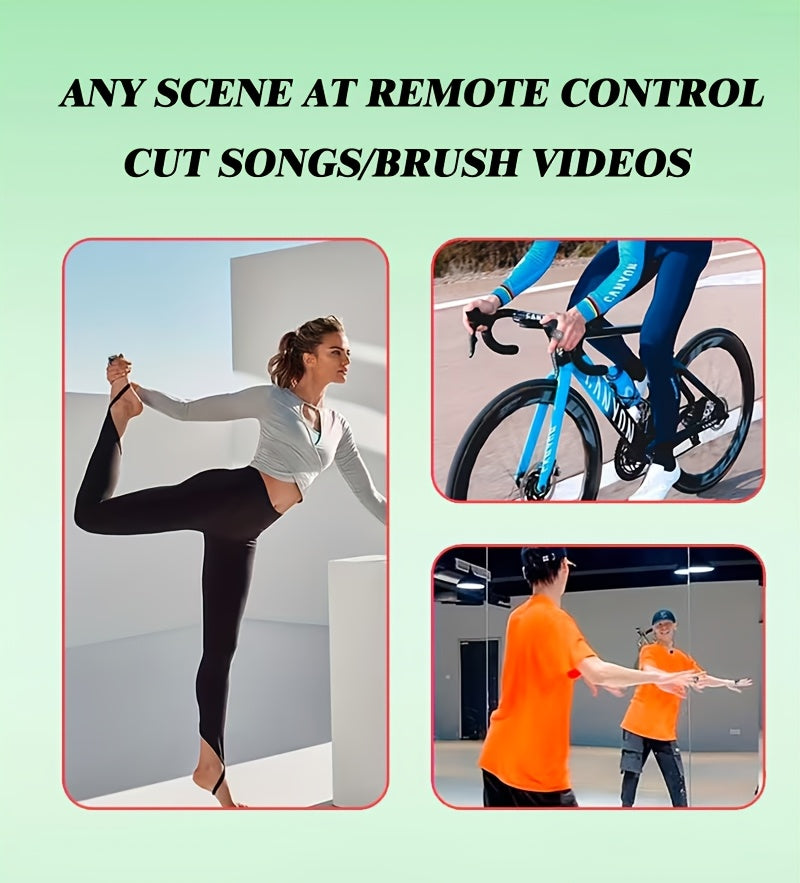 [Wireless Remote Control] 2pcs Wireless Selfie Remote Control Ring - Turn Pages, Like Videos & Take Photos, Scroll Through Videos, Capture Moments | Rechargeable Multifunctional Ring Remote Control, TikTok Wireless Roller Ring(Compatible With Iphone, Ipad