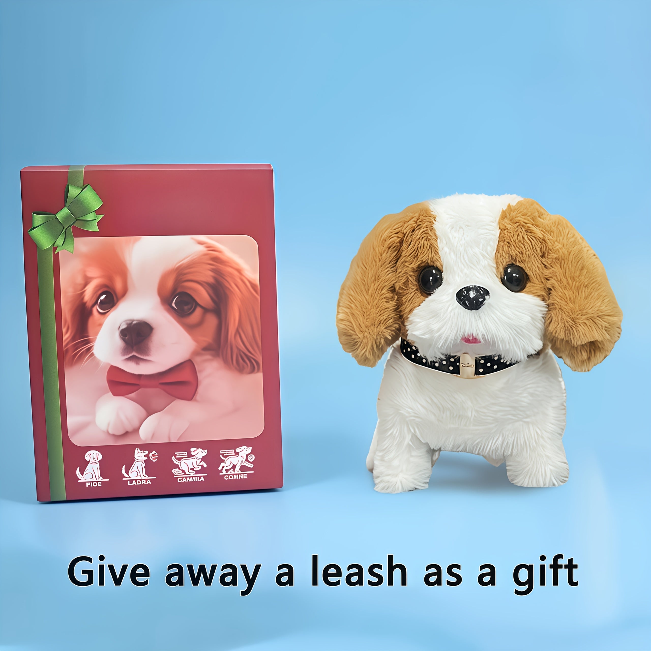 [Ideal Gift] 2026 Realistic Robot Dog - Interactive Walking, Barking, Expressive Eyes And Soft Plush, Button Controlled Home Office Companion Or Gift - Ideal Choice for Adults And Teenagers, Cute Animal Biomimetic Product, Soft Touch Hair, Random Color