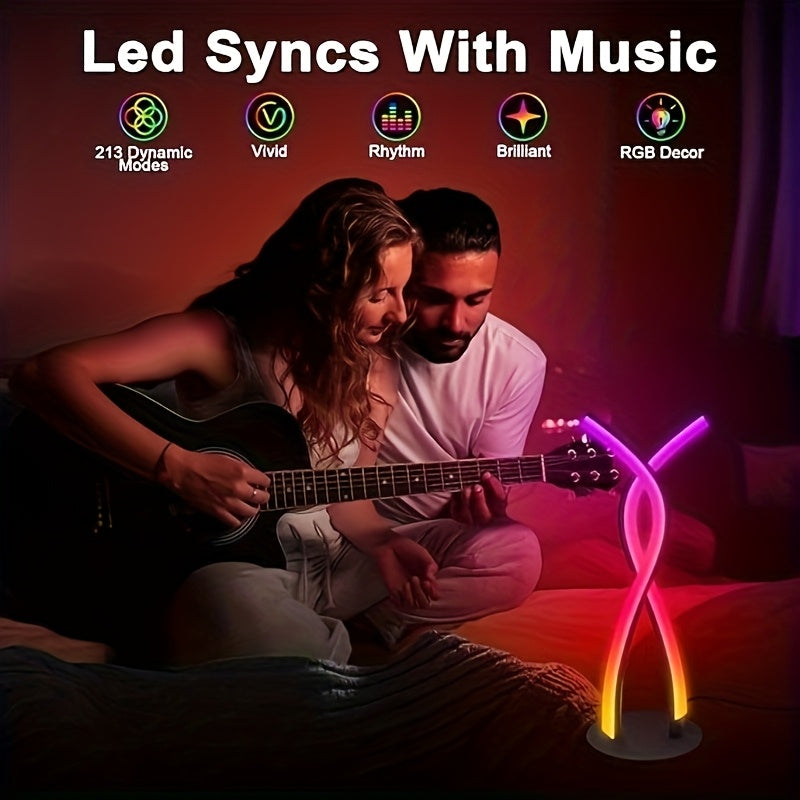 Smart Lamp, Music Sync RGB LED Light Bars, Rgb Desk Lamp And Night Light, Application Control&18 Key RC, Gaming&TV Backlight, Ambient Lighting, Gaming Equipment, Gaming Desk Accessories, Remote Control Table Lamp, 5V USB Power Supply, Alien Desktop Light&