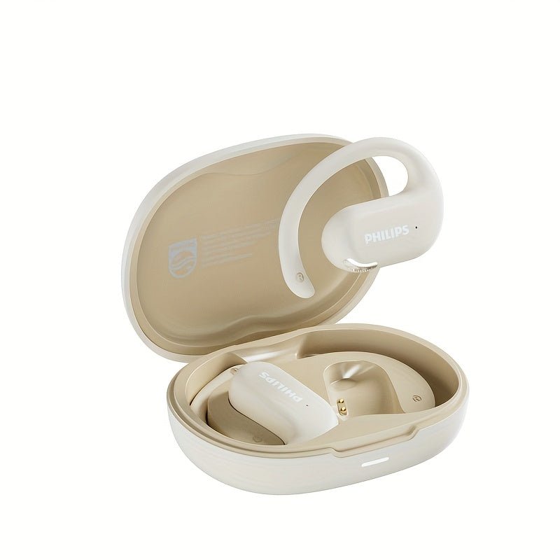 Philips TAT2739 Wireless Open-Ear Headphones, AI Call Noise Reduction, 360° Spatial Sound, High-End Hi-Fi Sound, Ergonomic Design, Type-C Charging, Capacitive Microphone, Lithium Polymer Battery, 30 Hours Single Battery Life, with Plastic Material