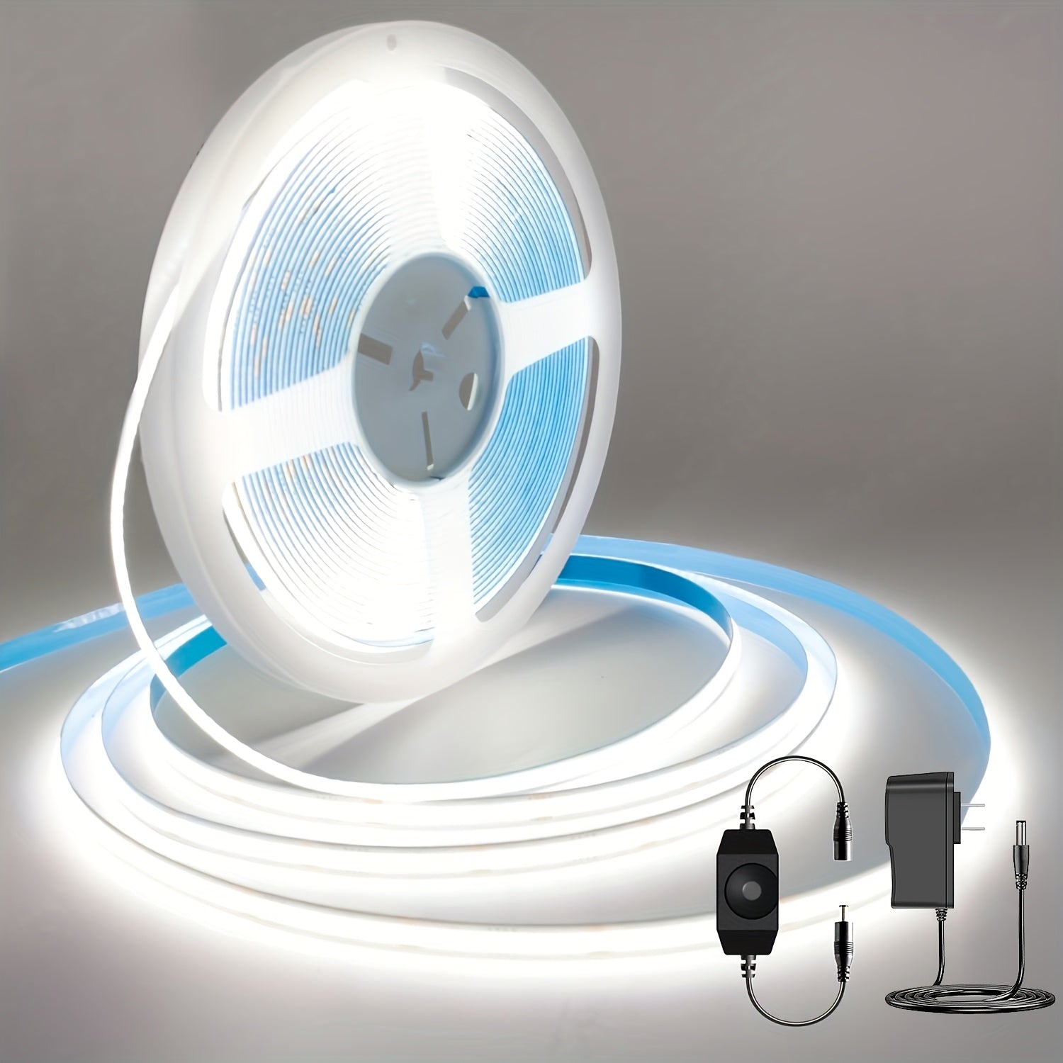 [Halloween, Christmas] 32.8Ft/10M 4800Leds COB LED Strip Light Dimmable LED Tape Light, Super Bright High Lumen Flexible COB LED Tape Light for TV, Bedroom, Kitchen Cabinet, Halloween, Christmas Decoration