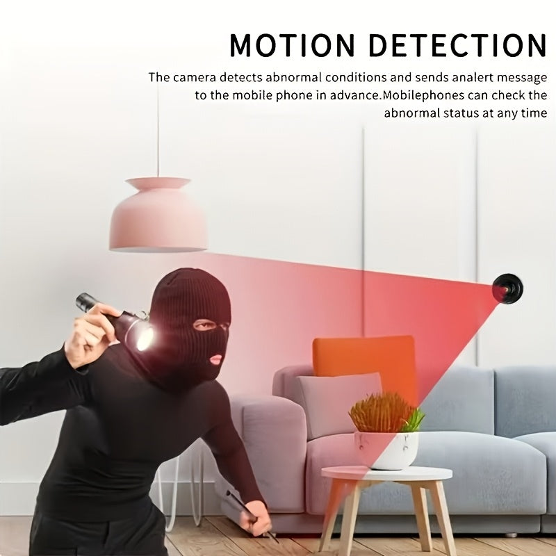 4pcs Wireless Surveillance Camera A9 with 150° Adjustable Rotation & Wide-Angle Lens - Night Vision & Motion Detection 2.4GHz WiFi APP Control Smart Security Camera for Home/Office/Pet/Baby Car Monitoring, Indoor Mini Compact Camera, Cloud/SD Storage