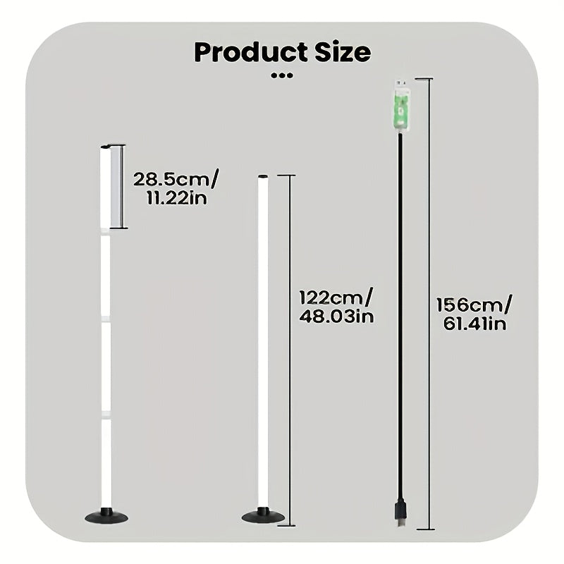 Smart LED Floor Lamp, Mood Lighting, Modern Minimalist Style, Backlight, APP/Remote, Dual Control | Home and Office Lighting, Bedside Decorative Lamp, Gaming and Study Decoration, Holiday and Birthday Gift, Halloween and Christmas Decoration