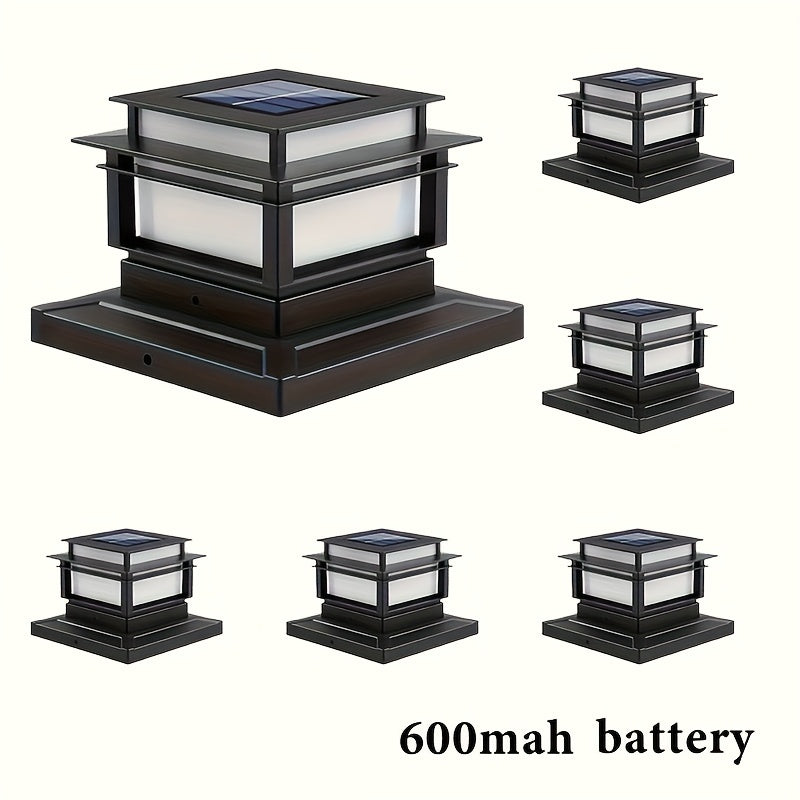 [Solar Post Cap Lights] 6 Packs Solar Post Cap Lights, Outdoor Bright LED Solar Post Lights Solar Fence Deck Light For Solar Light Garden Porch Patio Stair Decoration