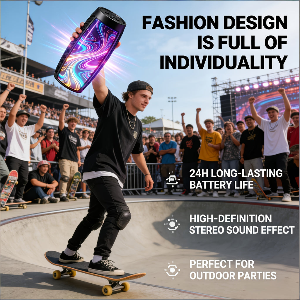 [Portable Speaker] Portable Speaker Compatible for PC/Tablet/Smartphone With 5.1 Surround Sound, Stereo Bass & Subwoofer System,, Low-Power Operation Suitable for Parties, Travel, Entertainment, - Multifunctional Audio