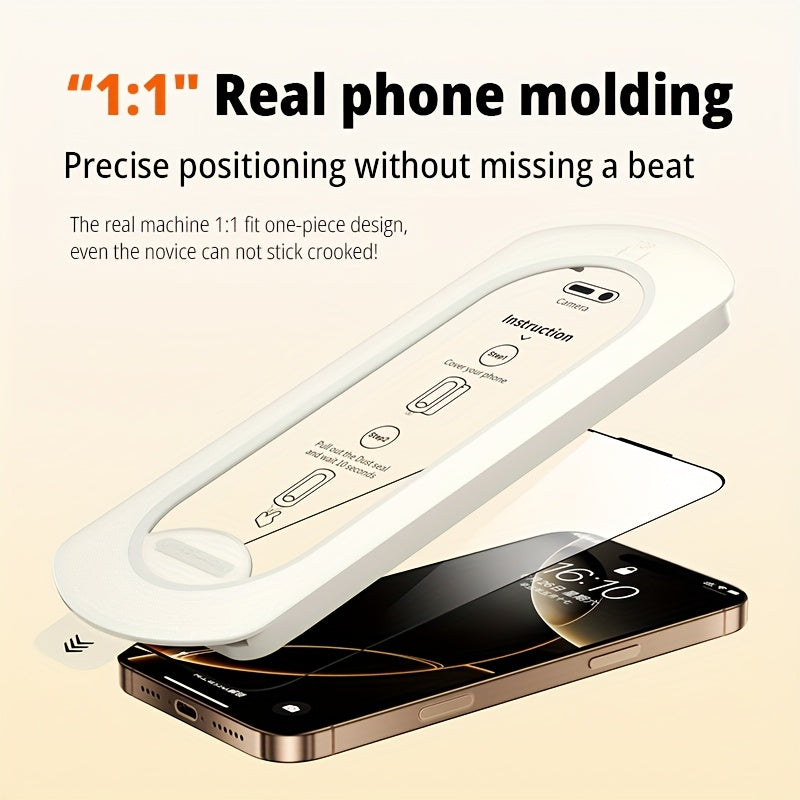 [8PCS] 4pcs Screen Protector for iPhone 16 Pro Max/15/14/13/12/11/Plus/Pro Series with 4pcs Camera Lens Protector, Clear 9H Tempered Glass Film, Super Fast Installation (Dust-Free & Bubble-Free), Alignment Tool