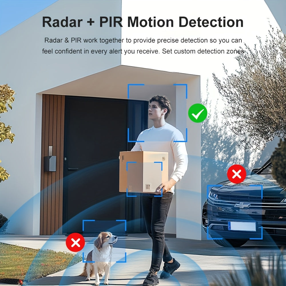 4K, Security Camera, 4G LTE Camera, Wireless Camera With Infrared Night Vision, Rechargeable Battery, Intelligent PIR Human Detection, Two-way Voice Communication, No Need For Wi-Fi, No Need For Power Plug