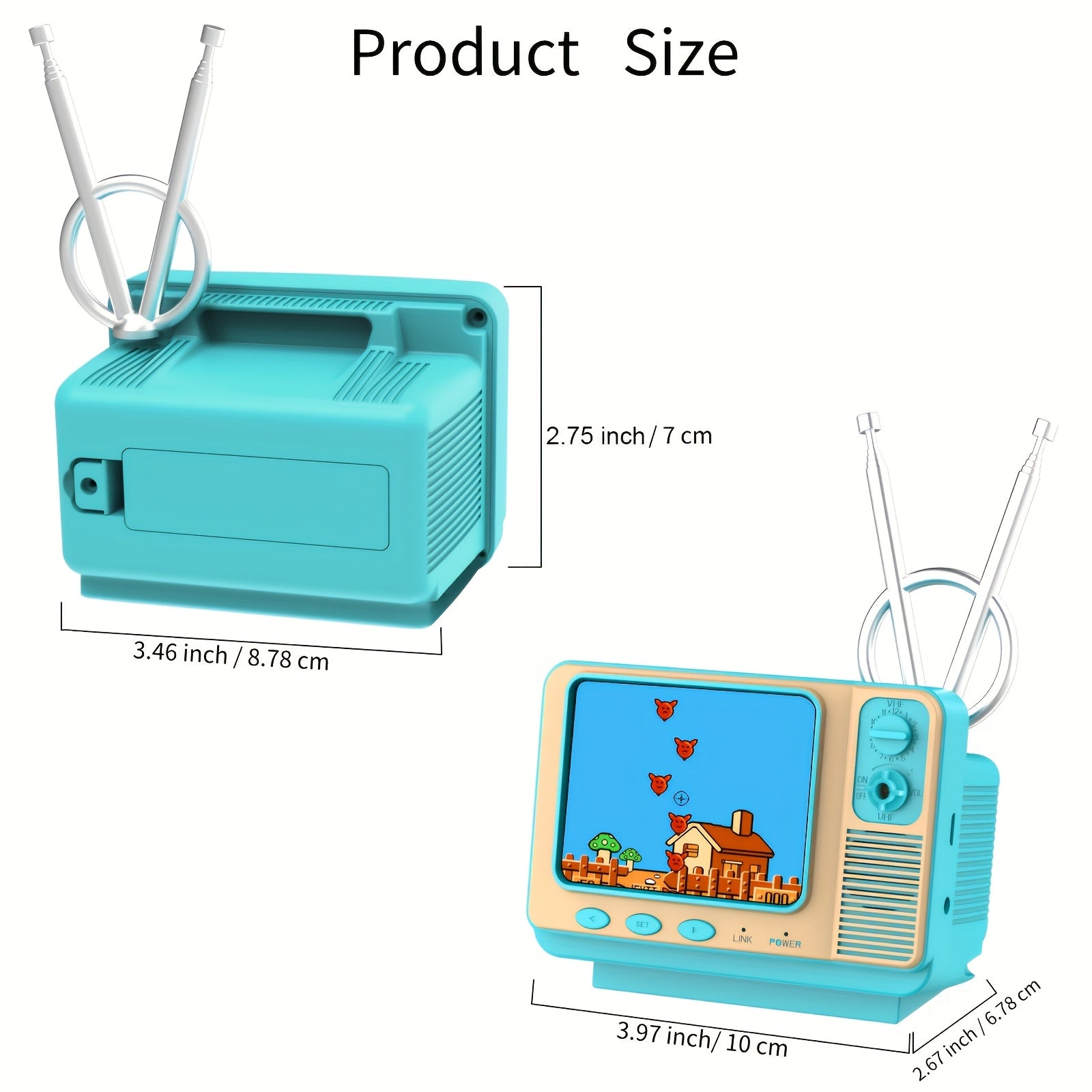 Retro Game Console, 3.0 Inch Portable TV Gaming System, 2 Player Mode, Best Gift for Family And Friends (AV Output Supported)