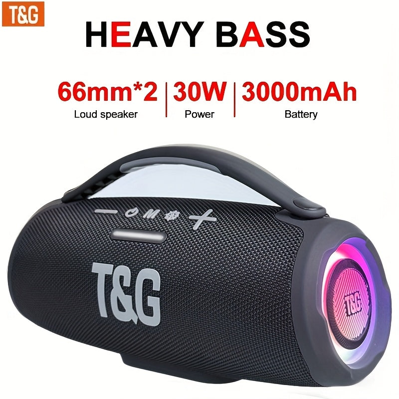 TG418 Wireless Speaker, Featuring Type-C, a 3000Mah Battery, And Compatibility with TF Cards, USB, And AUX. It Works with Mobile Devices, Tablets, And Computers, Delivering Loud Sound with LED Lights And Flashing Effects, Equipped with EQ Settings