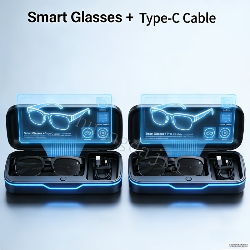 2026 New AI Smart Glasses, These Glasses Offer Real-Time Translation Across Various Languages. They Are Innovative Audio Glasses Featuring Integrated Microphones And Speakers, Designed For Wireless Music Playba Mother'sDayGifts