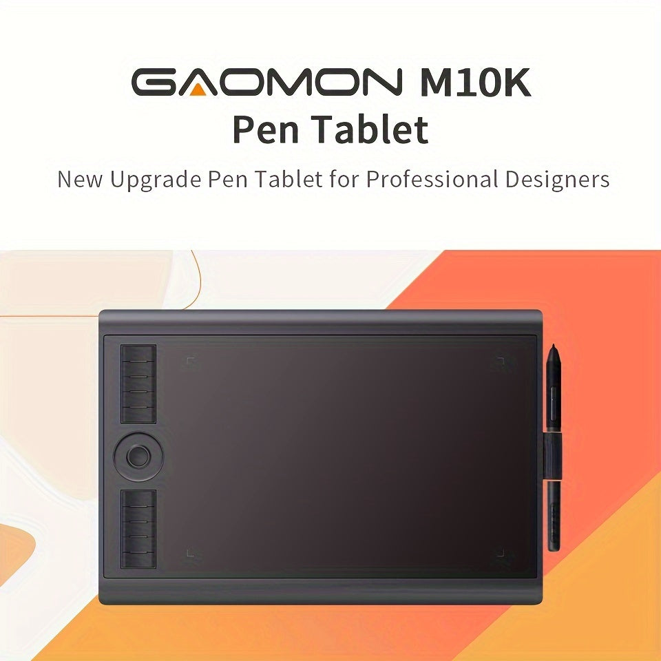 Drawing Tablet GAOMON M10K Professional Large Graphics Tablet with 8192 Levels Battery-Free Stylus, 10 Hot Keys for Digital Art, Design, Photo-Editing, Work with Mac, Windows PC 10x6.25 Inches