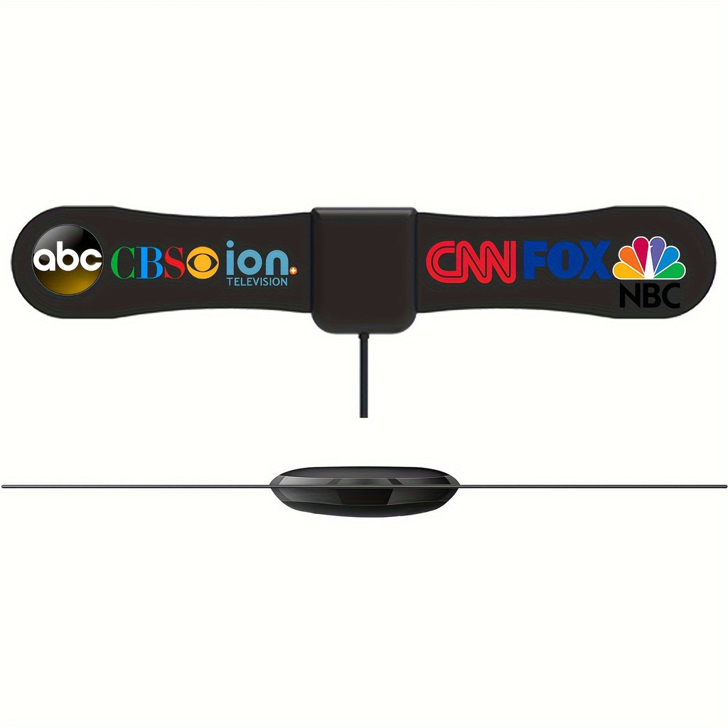 2025 Updated Ultra Thin TV Antenna, Long Range Indoor Antenna For Smart TV And All Older TV's, Digital TV Antenna With High Gain Coaxial Cable