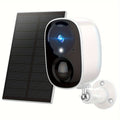 Solar Powered Outdoor Wireless Security Camera, 2K 3MP HD Video Resolution, Battery Powered CCTV Camera for Home Security,2.4GHz/5GHz Cloud/SD, No Monthly Fee, AI Motion Detection, Spotlight, Color Night Vision, 2-Way Audio