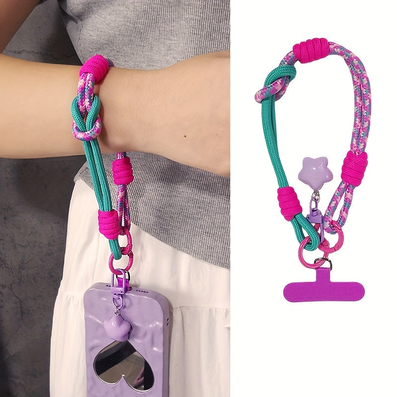 Nylon Dual-Use Phone Lanyard - Designed with a Star Pendant, Perfect for Outdoor Activities, a Stylish And Durable Essential.