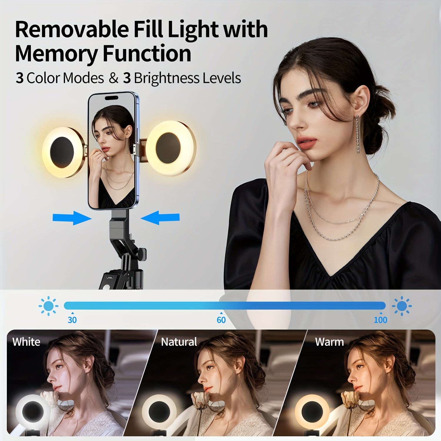 Vlogging Kit for Phone, 70.9" Auto Face Tracking Tripod for Phone with Light, Microphone, Content Creator Essentials Starter Kit for TikTok/YouTube