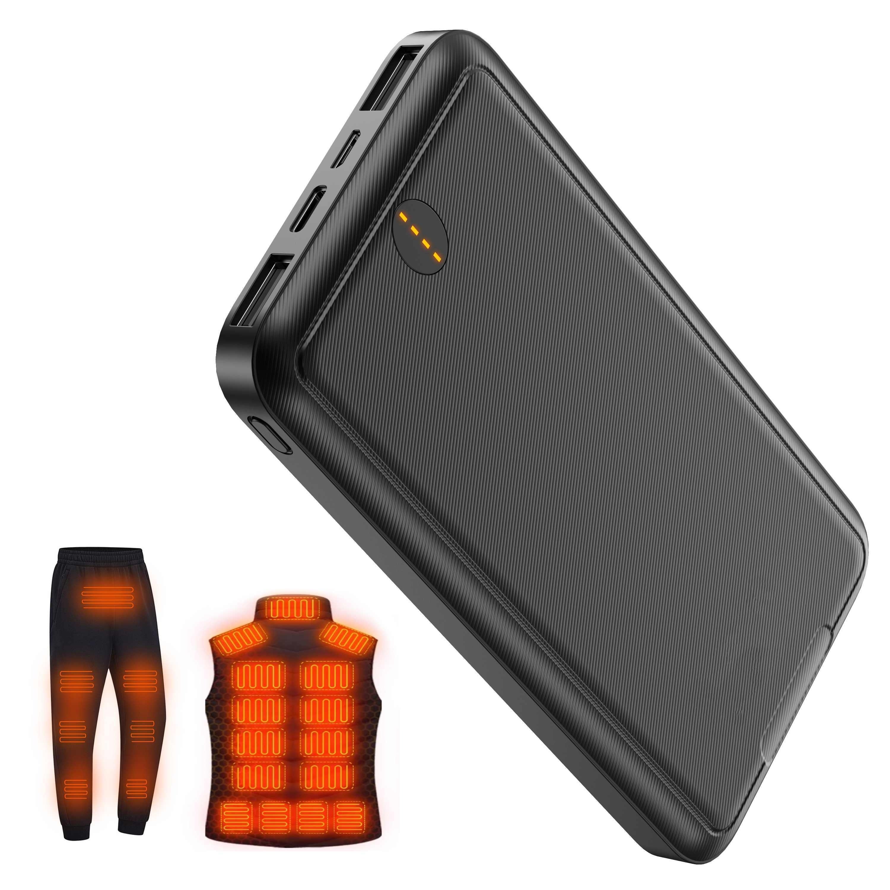5V 2A Power Bank Portable Charger 10000mAh Battery Pack Portable Phone Charger, Outdoor Travel Essentials Portable Charger For Smartphones, Tablets, Heated Clothes., Etc. Gifts For Men Women.