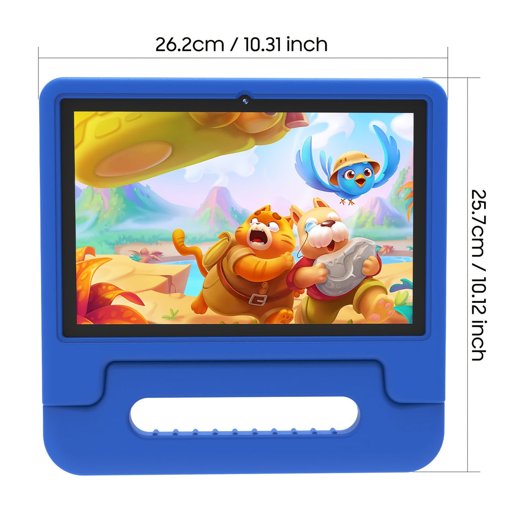 Android 13/15 Tablet, 10.1-inch Kids Tablet, 1280*800, 4GB/6GB RAM, 32GB/64GB ROM, WiFi, 5000mAh, Dual Camera, Parental Controls, Preloaded Apps, Games, Learning Education Tablet with Case, Tablet PC, Eye-Protection, Gift