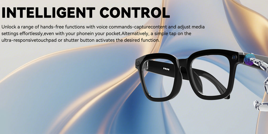 [AI Smart Glasses] AI Smart Glasses | 4K Camera, Real-Time Translation & Object Recognition, Open-Ear Audio, Ultra-Light Design, Max 8hrs Playtime for Outdoor, Work, Travel, Business - Black