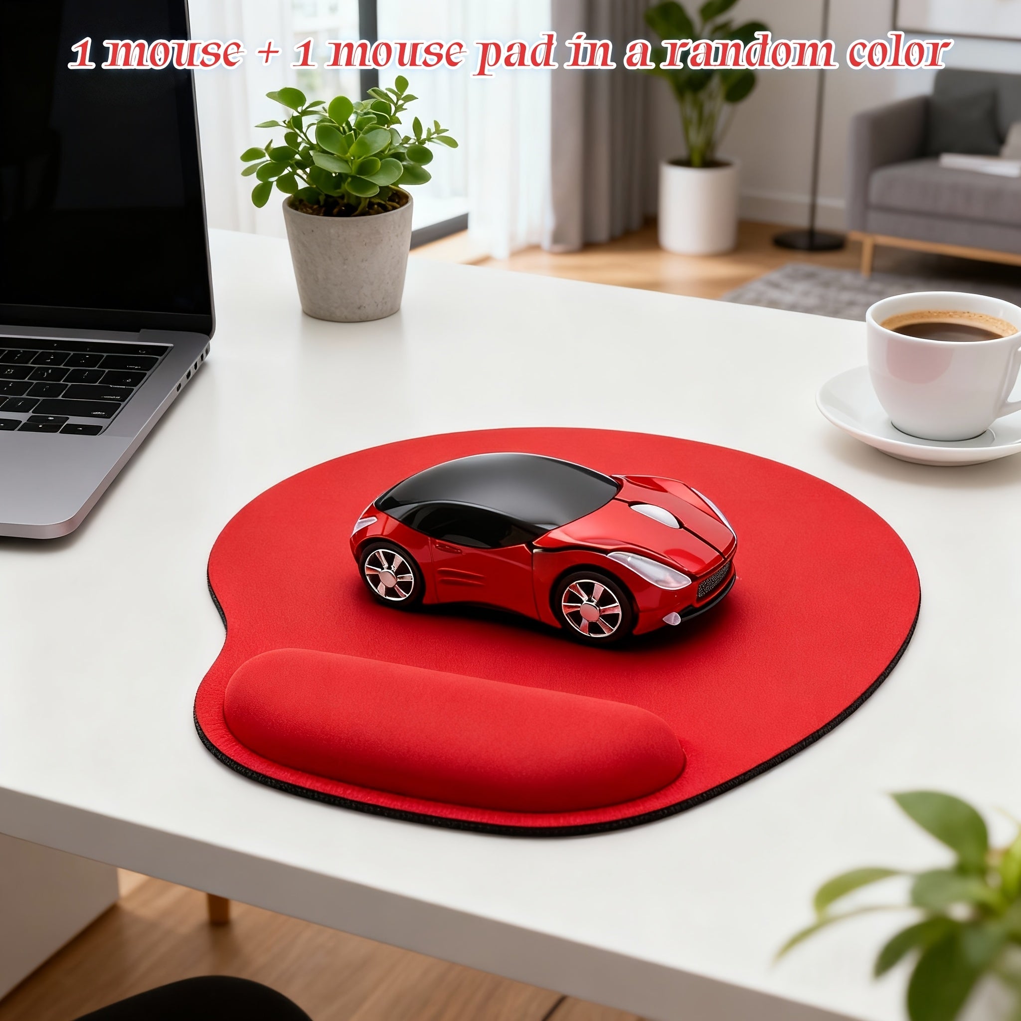 2pcs Set = 1 Creative Car-Shaped Mouse + 1 Random Color Mouse Pad. Computer Mouse, Laptop Mouse - Suitable for Business, Home, Gaming, Notebook, and Desktop Computers. Universal, Fashionable Car-Shaped Design. Ideal as a Holiday Gift, Couple's Gift