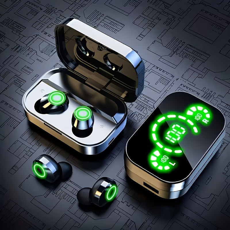 2026 New Wireless Earbuds: Bluetooth 5.4, 800mAh High-Capacity Battery for Long Battery Life, Stylish Mirror Design, Compatible with Smartphones, Suitable for Sports, Running, Fitness, Modern Headphones, Noise Isolation, Stylish Earbuds