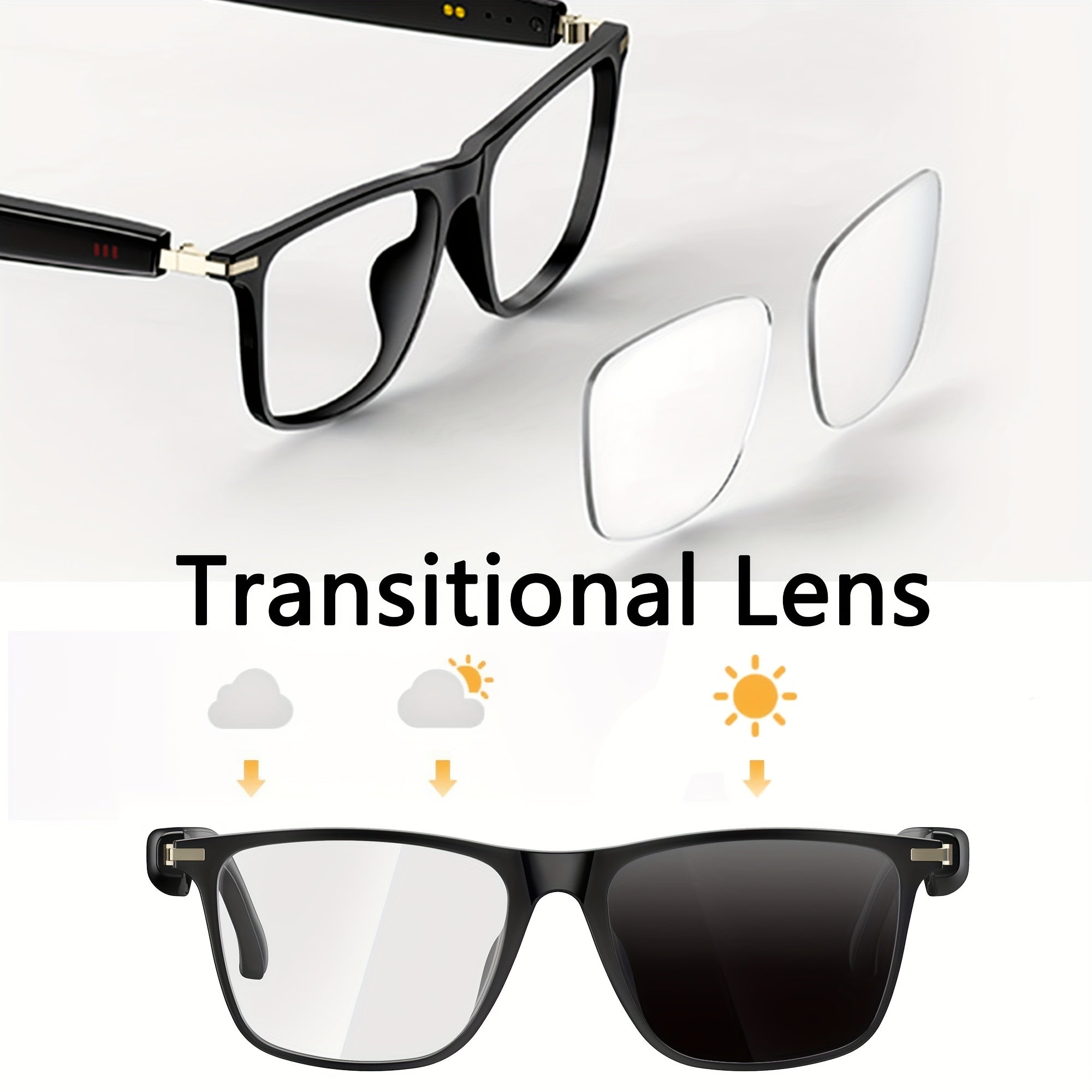 OICIIDO New AI Smart Glasses Support Real-time Translation for 160+ Languages And Video Translation. Equipped with Chat GPT System. Multifunctional Audio Glasses for Men And Women. Built-in Microphone And Speaker. HD Voice Calls And Hi-Fi Music