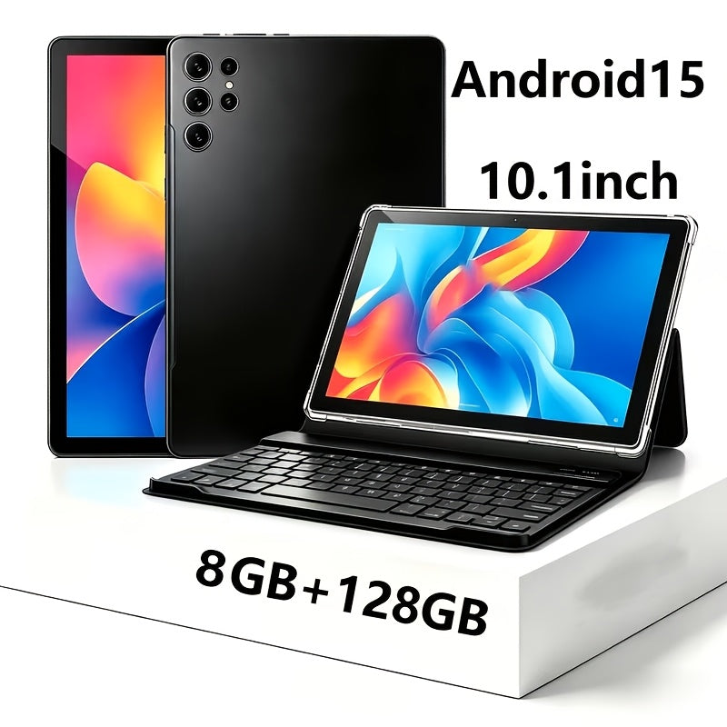 [2 In 1 Tablet] Android 15 Tablet Latest Tablets, 10.1 Inch Tablet 8GB RAM 128GB ROM, 8000Mah Battery 2 In 1 Tablet With Keyboard, Case, Stylus, Tablet PC, 5G Wifi, 5MP+16MP Dual Camera, 1280 * 800 FHD IPS Screen, Tablet, Pad, Tablet, Pad