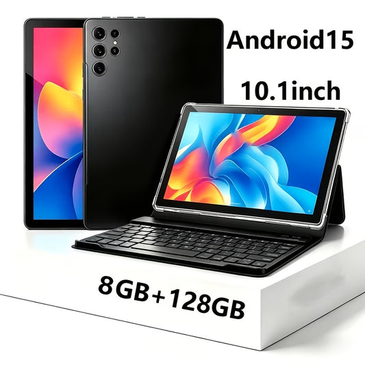 [2 In 1 Tablet] Android 15 Tablet Latest Tablets, 10.1 Inch Tablet 8GB RAM 128GB ROM, 8000Mah Battery 2 In 1 Tablet With Keyboard, Case, Stylus, Tablet PC, 5G Wifi, 5MP+16MP Dual Camera, 1280 * 800 FHD IPS Screen, Tablet, Pad, Tablet, Pad