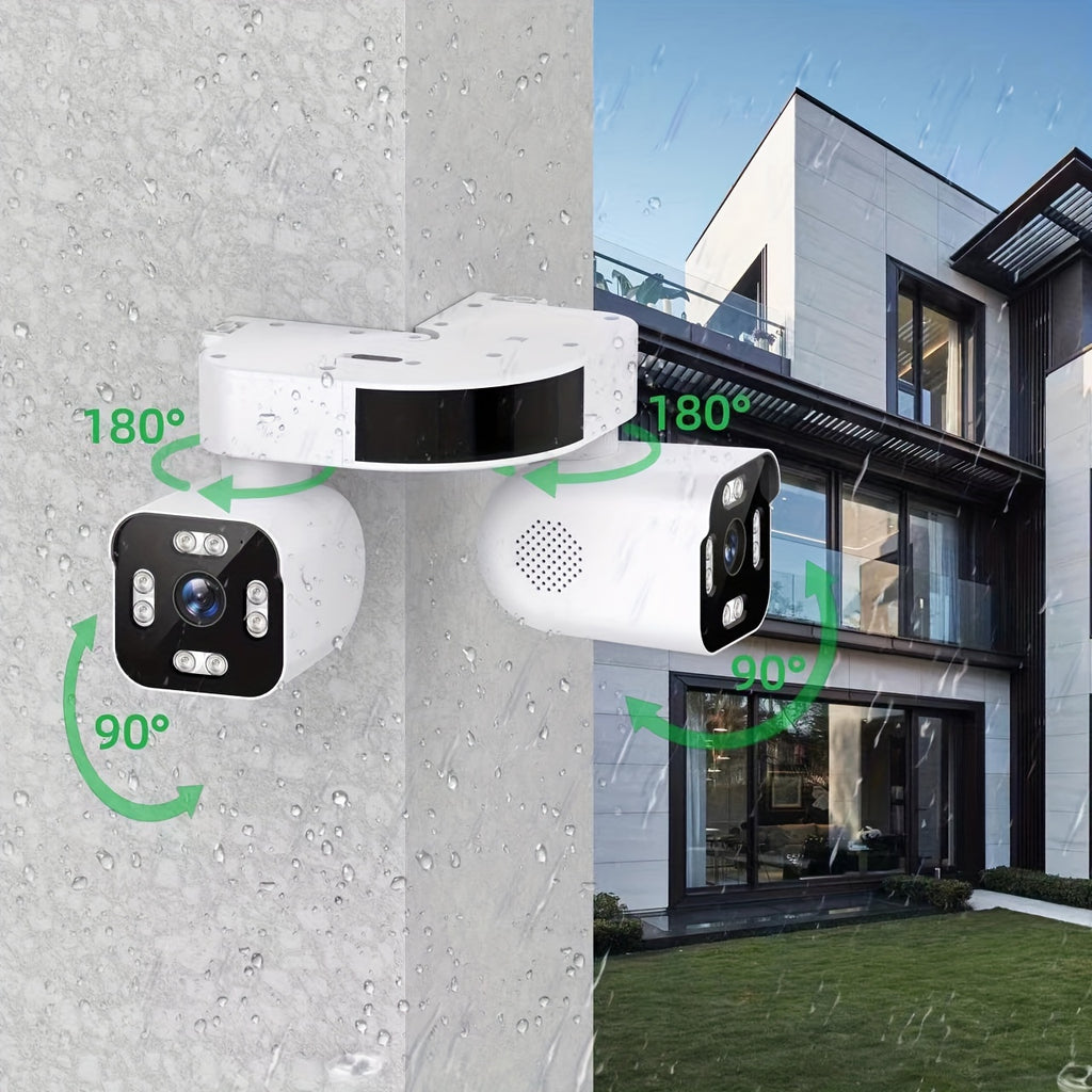 Dual Lens PTZ Security Camera Outdoor Wireless with 360° Pan-Tilt-Zoom, 5.0MP Motion Sensor, Two-Way Audio & Siren Alarm, Night Vision, WiFi Suitable for Home Security System, /Outdoor Surveillance Camera with App