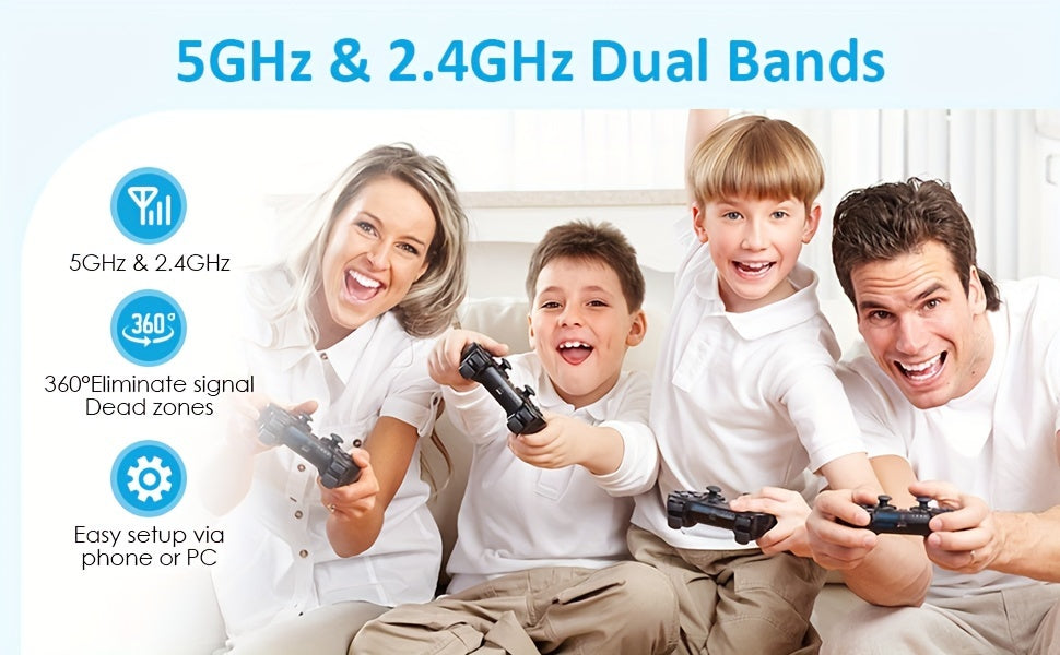 WiFi Extender Signal Booster for Home, Internet Extender WiFi Booster, Long Range Up to 12880 Sq Ft And 105 Devices, Internet Extender WiFi Booster, WiFi Repeater with Ethernet Port, Signal Booster