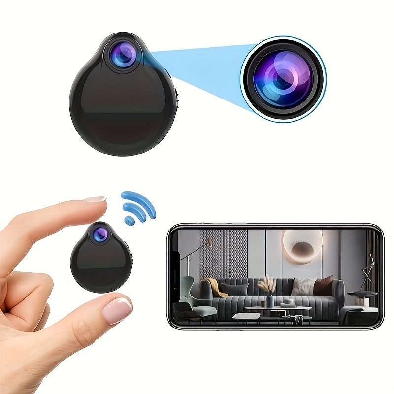 WIFI Wireless Wearable Body Micro Cam, Camera Motion Sensor Video Voice Recorder Home Security Camcorders, Nanny Surveillance Camera Wifi Webcam Micro Camera Built in Battery