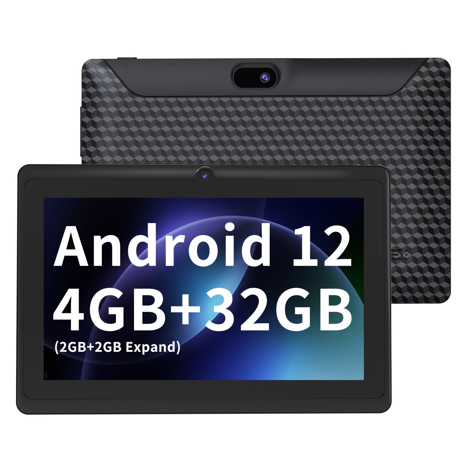 PEICHENG 7-inch, Android 12/14, CPU- A133/2GB RAM+32GB ROM, Tablet Computer, 1024x600 High-definition IPS Screen, 3000mAh Battery, Dual Cameras 2MP Front + 5MP Rear, 2.4G Wifi, Type C Interface, Supporting Reading, Learning And Taking Photos