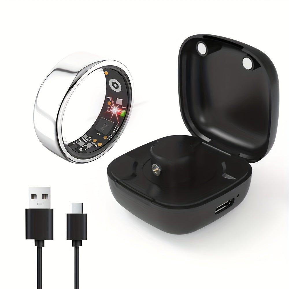 R18 Smart Ring - Activity Tracker, Sleep And Stress Analysis, 20+ Workout Modes, Compatible with Iphone And Android, USB Charging, Ideal Valentine'S Day/Christmas/New Year Gift