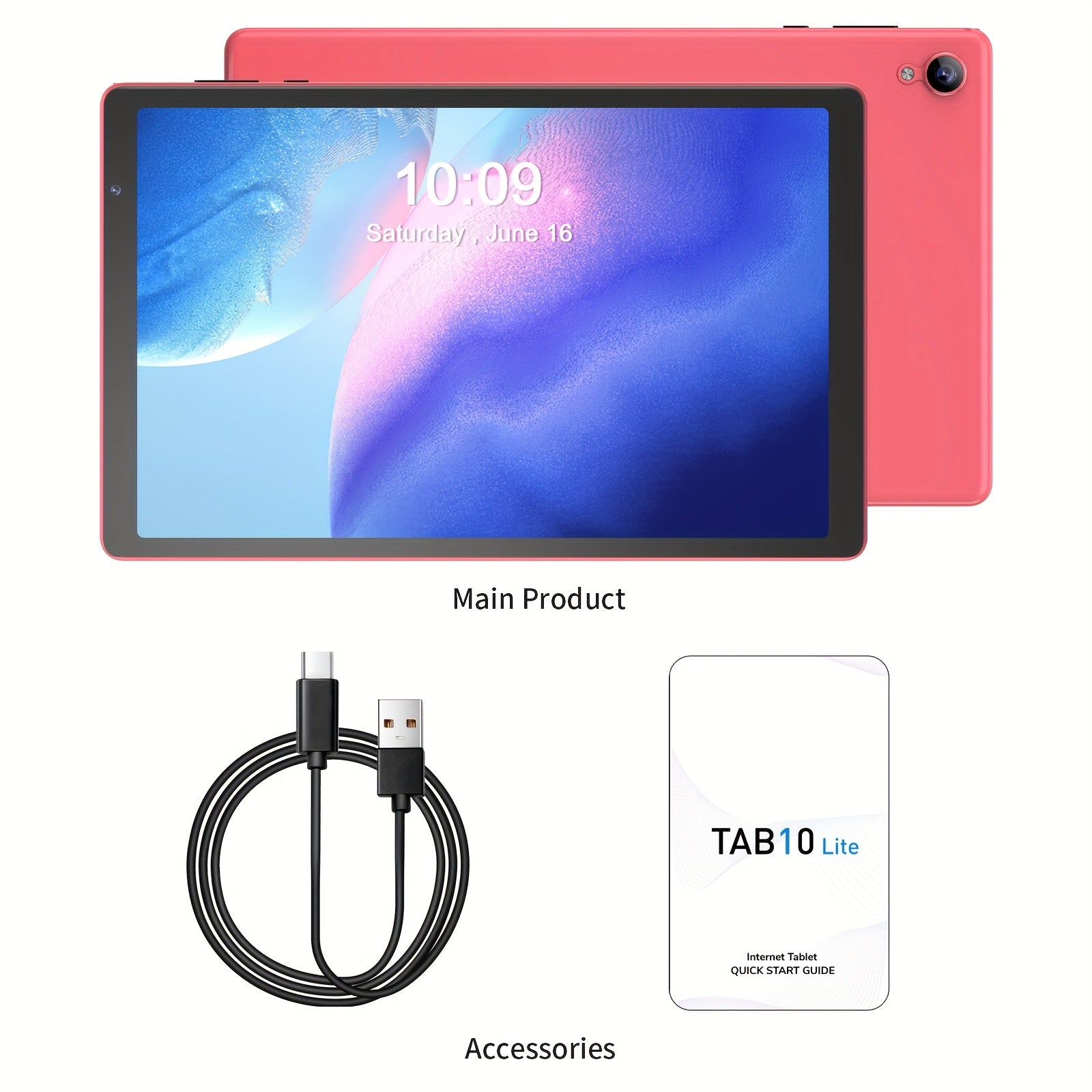 [Android 14 Tablet] Pritom 10.1 Inch Android 14 Tablet, 4GB DDR (2GB+2GBExpansion)RAM, 32GB ROM, 6000mAh, Quad Core Processor, 10 Inch Tablet, Android Tablet High-Definition IPS Screen, Camera, Wi Fi, Google, PC, Pad Tablet