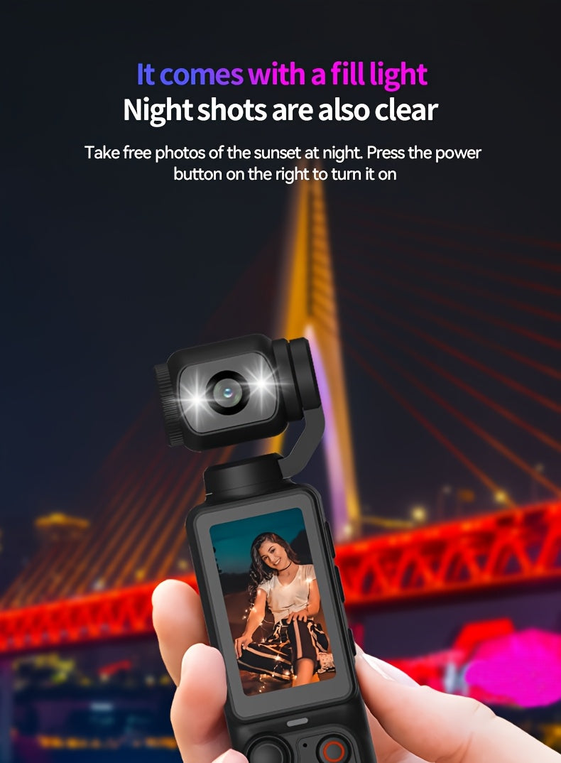 4K UHD 180° Rotating Lens Anti Shake Action Camera with 1.9 Inch Screen, Vlogging Camera, 2000mAh Battery, Lightweight for Vlogging & Travel - Perfect Gift for Halloween & Christmas, Vlogging Equipment, Sleek Design, Durable Construction