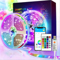 25FT/50FT/60FT/65FT/100FT RGB LED Light Strip, Wireless Music, Synchronized Color Change, Smart APP Control, Remote Control, Infrared Sensing, USB Power Supply, Bedroom Party Room Lighting, Halleween Decoration