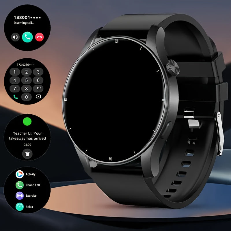 [Valentine's Day Gifts]2026Round Screen Fitness Tracker Watch | Comfortable to Wear | Running/ Cycling/ Walking Modes | Step Counter | Music Control