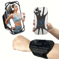 [360° Rotation Removable] Multifunctional Sports Phone Stand Designed As Running, Arm Strap And Wrist Strap With 360° Rotation And Removable For 4.5 To 7-Inch Phones