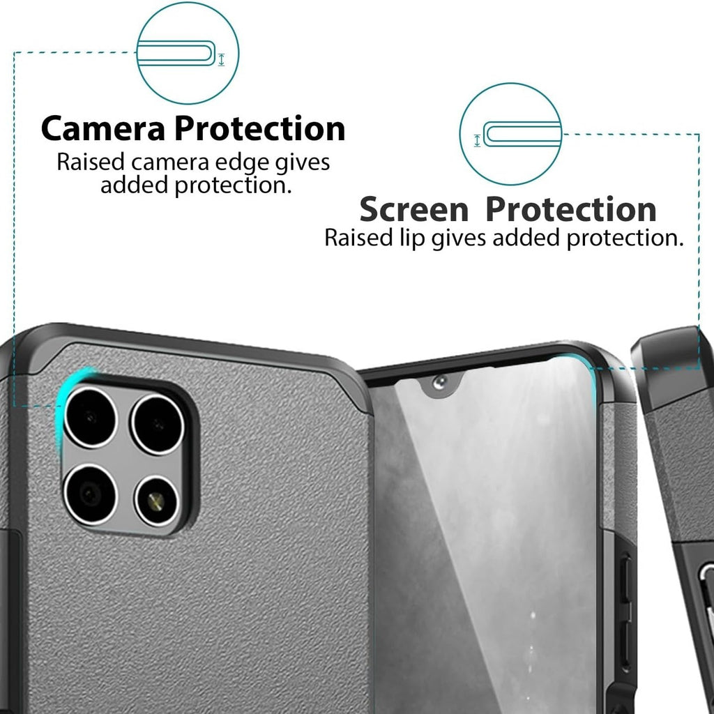 For T-Mobile Revvl 7 5G Phone Case, Dual Layer Hybrid Magnetic Support Shockproof Heavy Duty Cover