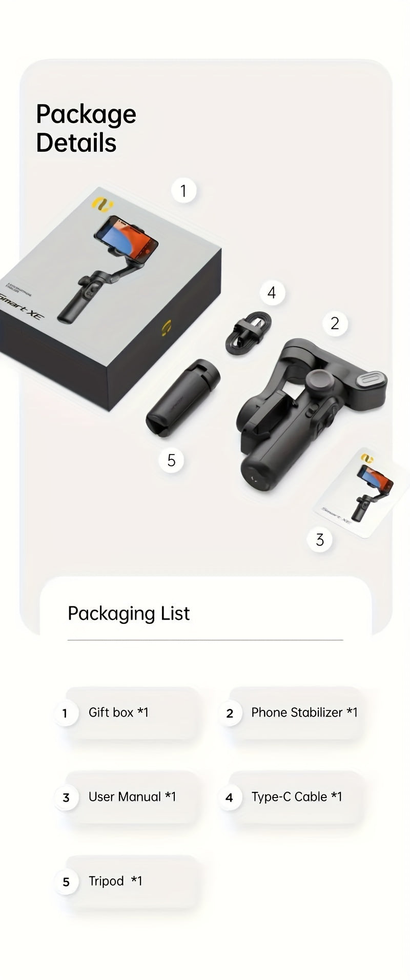 [Gimbal Stabilizer] AOCHUAN Foldable Portable Gimbal: 3-axis Stabilization, 360-degree Rotation, AI Automatic Face Tracking, Built-in Extendable Pole, Magnetic Wireless Remote Control With Panoramic Gesture Control Ideal For Vlogging