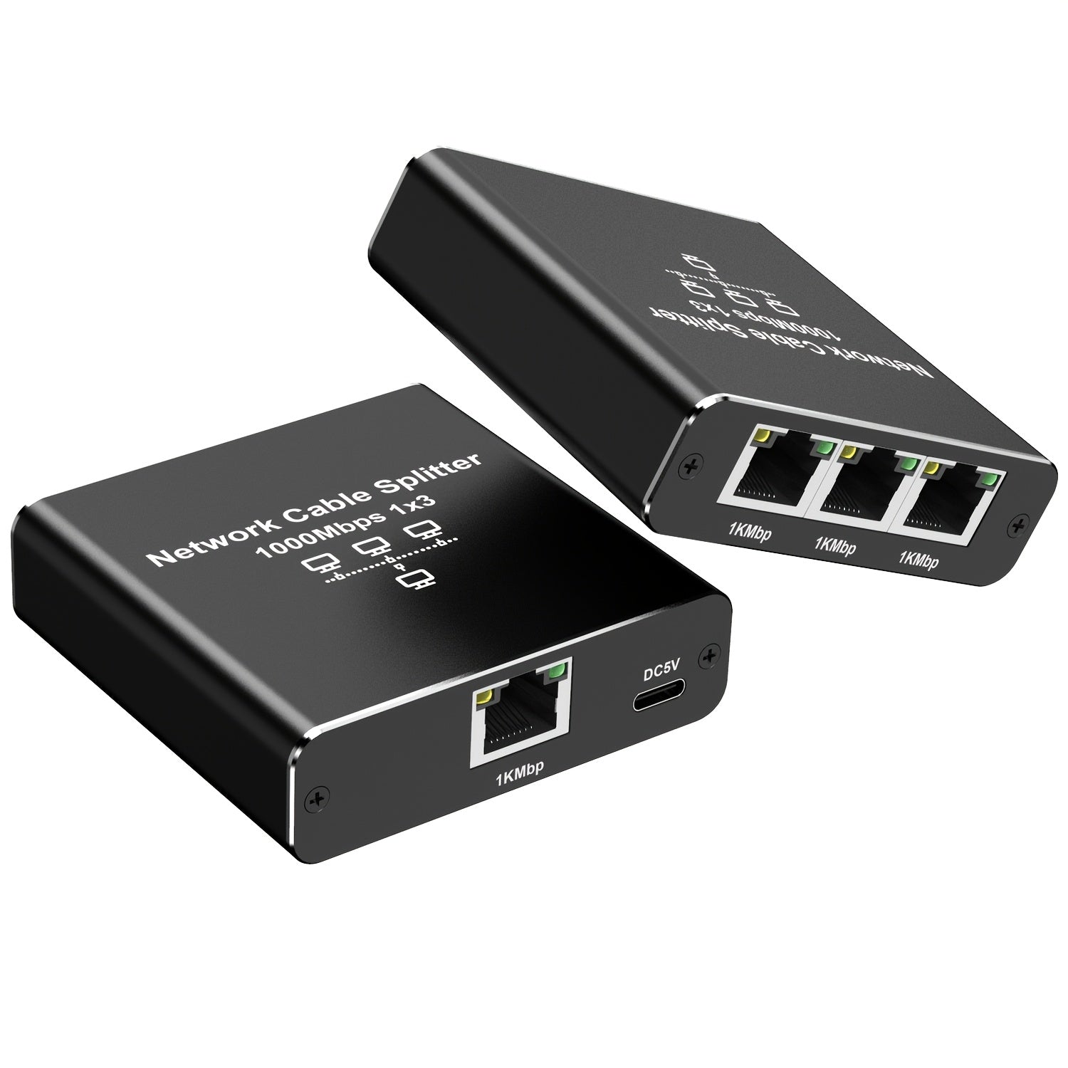 2025 New 1000Mbps 3-Port POE Ethernet Splitter - Reliable Network Extender for Computers, Laptops, Routers & Set-Top Boxes, 1 in 3 Out, 1000Mbps Speed, 5/5e/6/7/8 Cat Cable Compatible, 3 Devices Network Splitter, Ethernet Splitter | Compact Ethernet Split